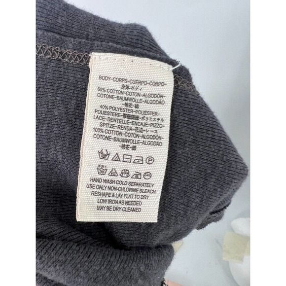 Free People We The Free Window Crochet Star Crop Tank Top Black Size Medium - Picture 9 of 9